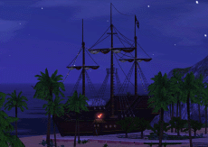 Pirate ship in Barnacle Bay