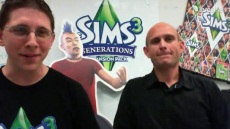 Still from the The Sims 3 Generations Live Broadcast showing Graham Nardone and Ryan Vaughan